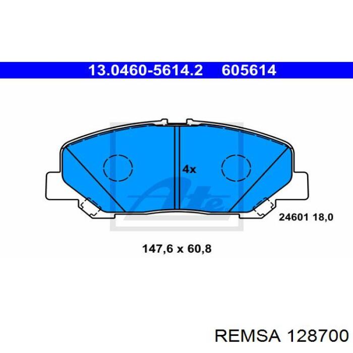Колодки Remsa 128700 цена, от 31.54 USD