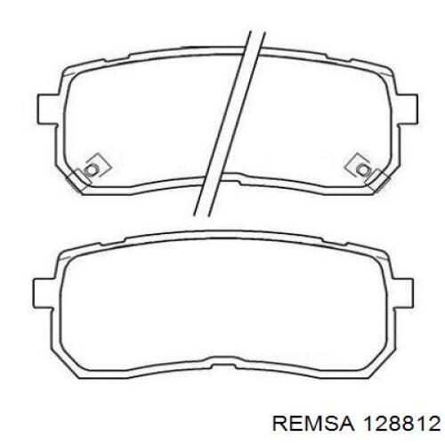 Задние тормозные колодки 128812 Remsa