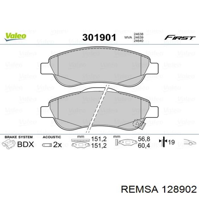 Колодки Remsa 128902 цена, от 33.47 USD