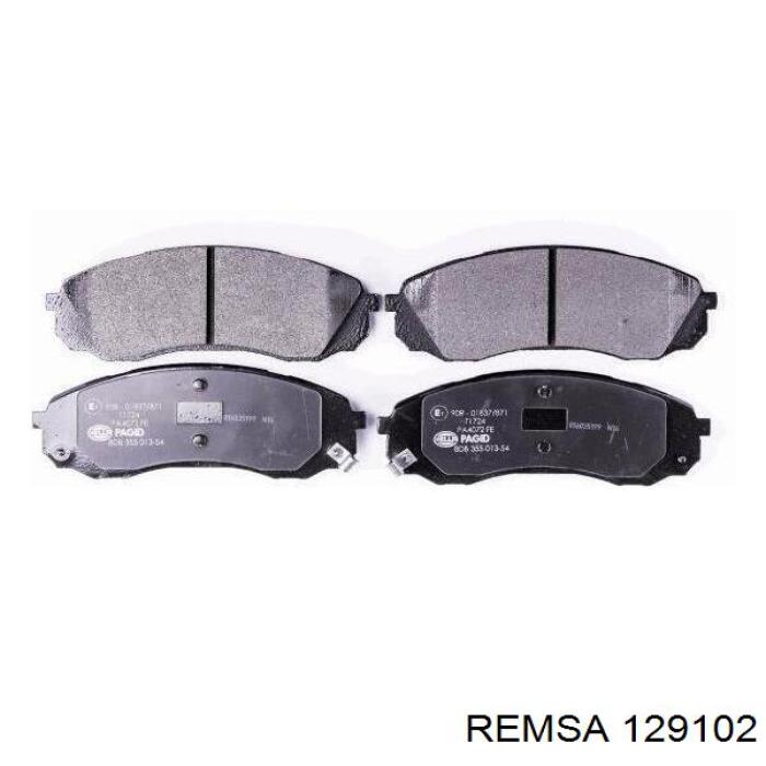 Передние тормозные колодки 129102 Remsa