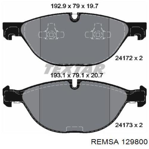 Колодки Remsa 129800 цена, от 37.29 USD