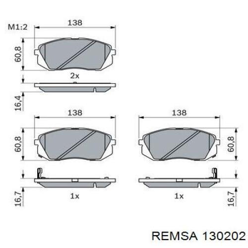 Колодки Remsa 130202 цена, от 34.42 USD