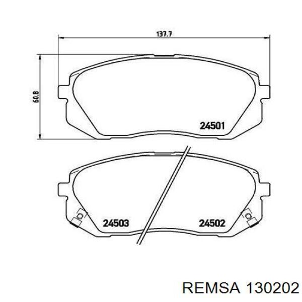 Купить 130202 Remsa Колодки тормозные