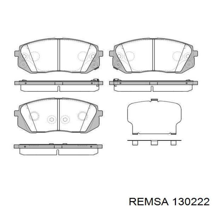 Передние тормозные колодки 130222 Remsa