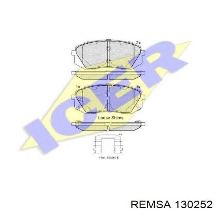 Колодки Remsa 130252 цена, от 32.70 USD
