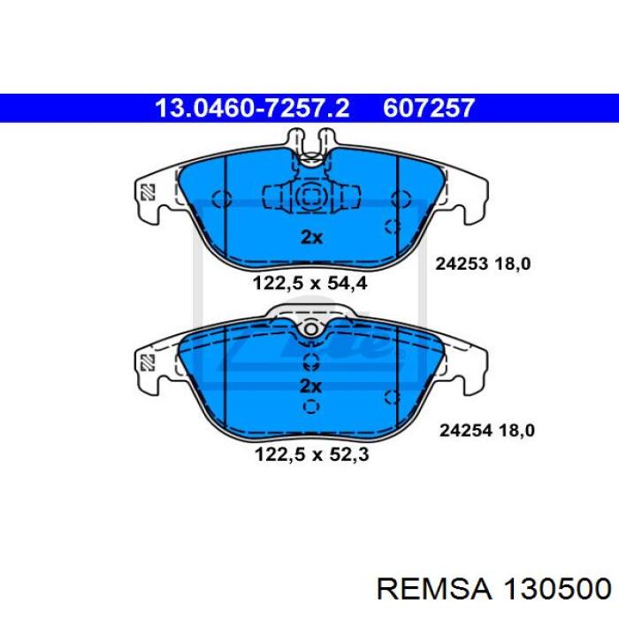 Задние тормозные колодки 130500 Remsa