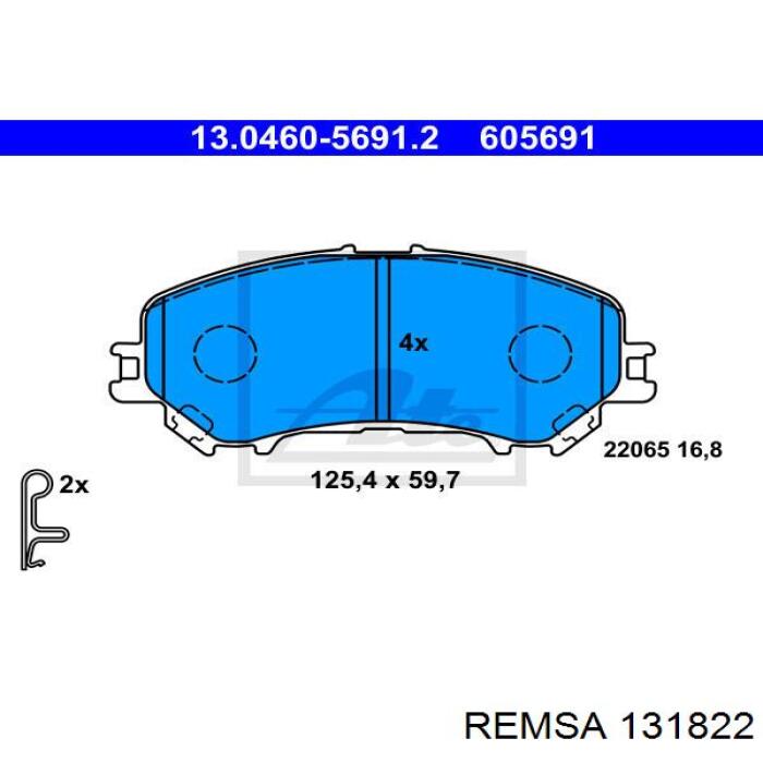131822 Remsa Колодки передние