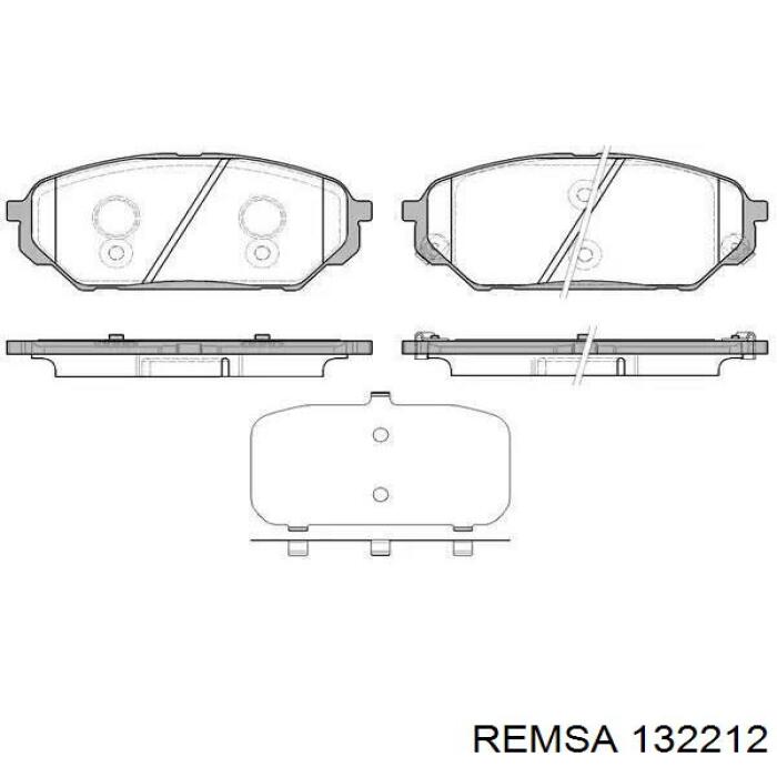 Передние тормозные колодки 132212 Remsa