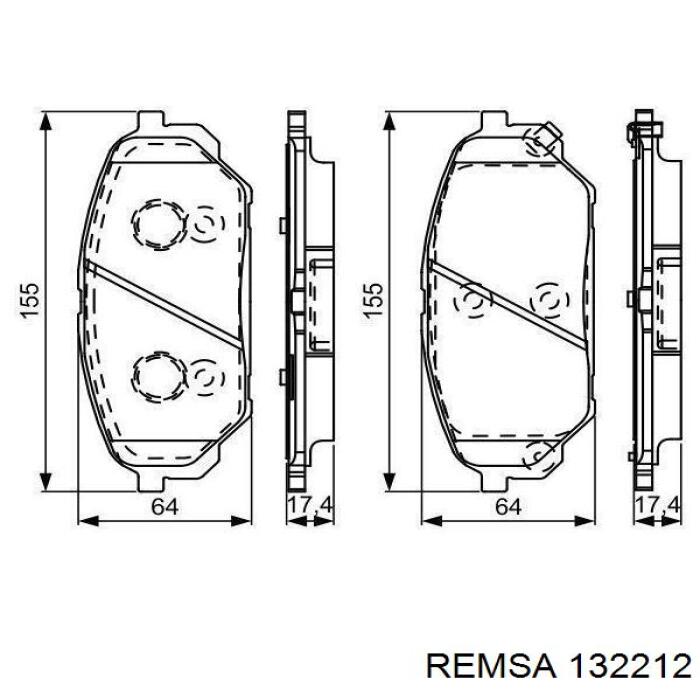 132212 Remsa Колодки передние
