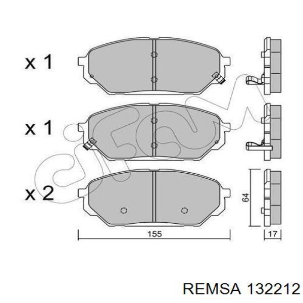 Купить 132212 Remsa Колодки тормозные