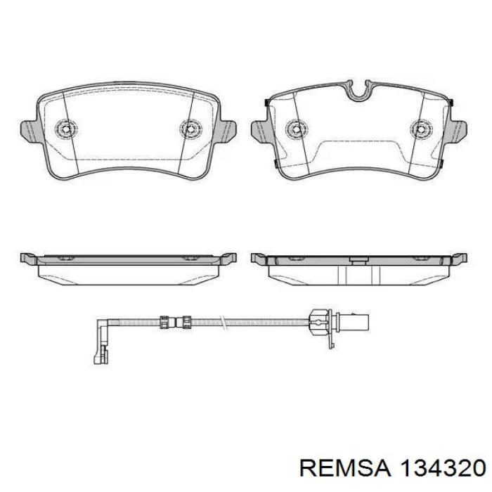 Задние тормозные колодки 134320 Remsa