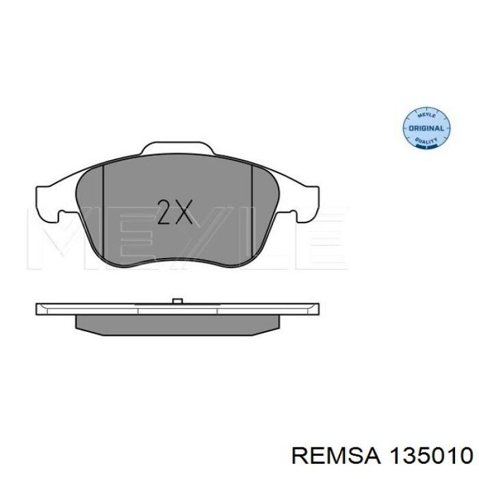 Передние тормозные колодки 135010 Remsa