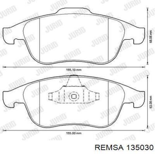 Тормозные колодки Remsa 135030