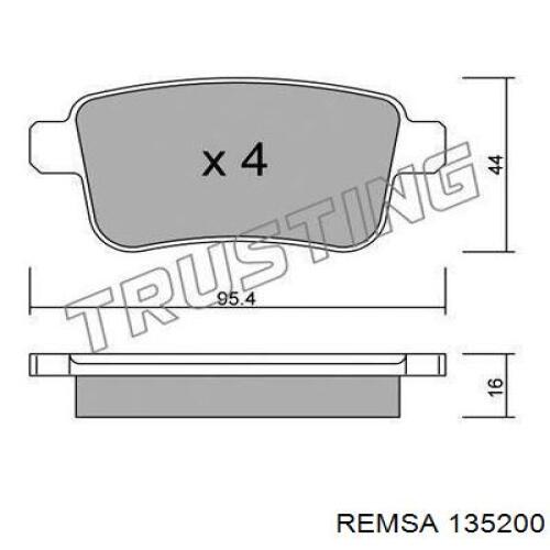 Колодки дисковые  Remsa 135200 цена, от 16.46 USD