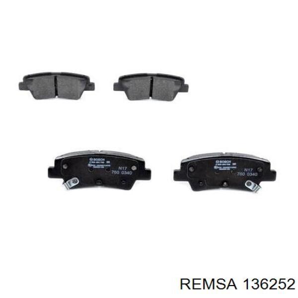 Купить 136252 Remsa Колодки тормозные задние, дисковые