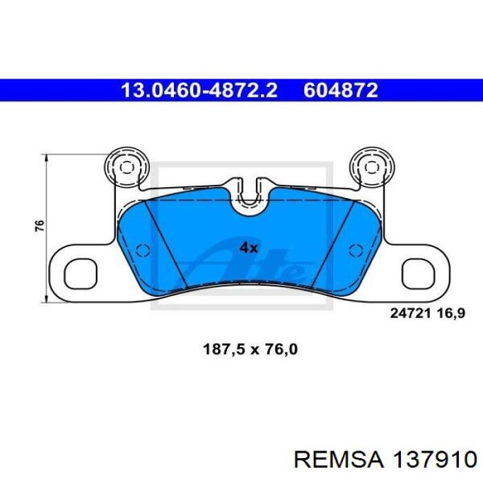 Колодки дисковые  Remsa 137910 цена, от 33.48 USD