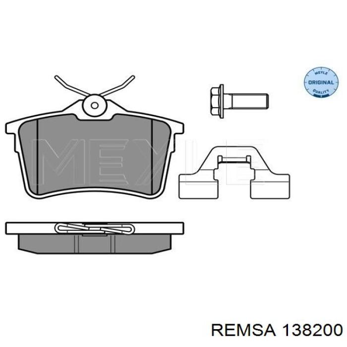 Задние дисковые колодки Remsa 138200