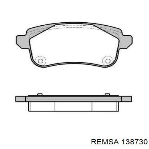 Задние тормозные колодки 138730 Remsa