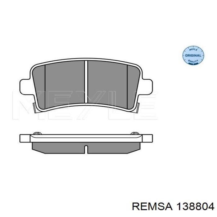 Купить 138804 Remsa Колодки тормозные задние, дисковые