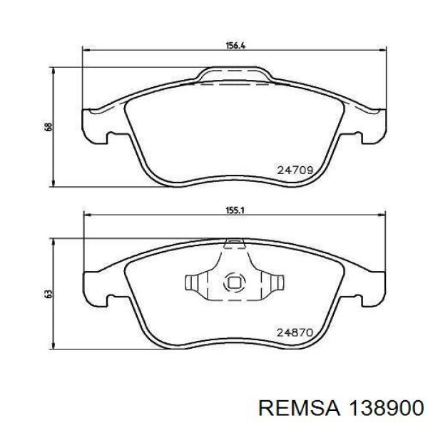 Колодки Remsa 138900 цена, от 31.39 USD