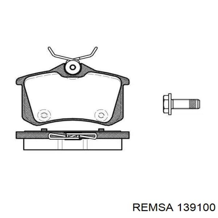 Задние тормозные колодки 139100 Remsa