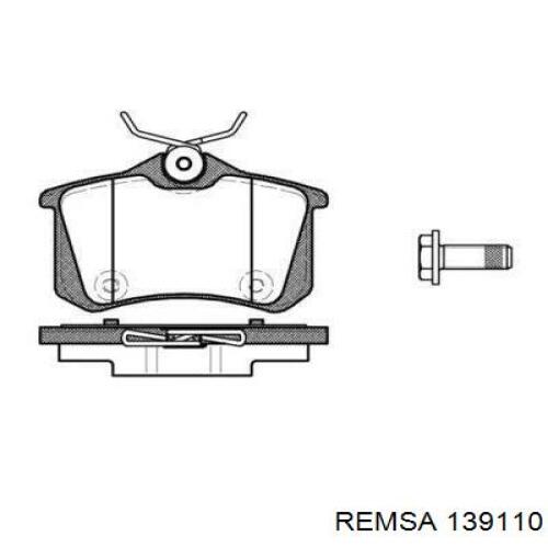 Купить 139110 Remsa Колодки тормозные задние, дисковые