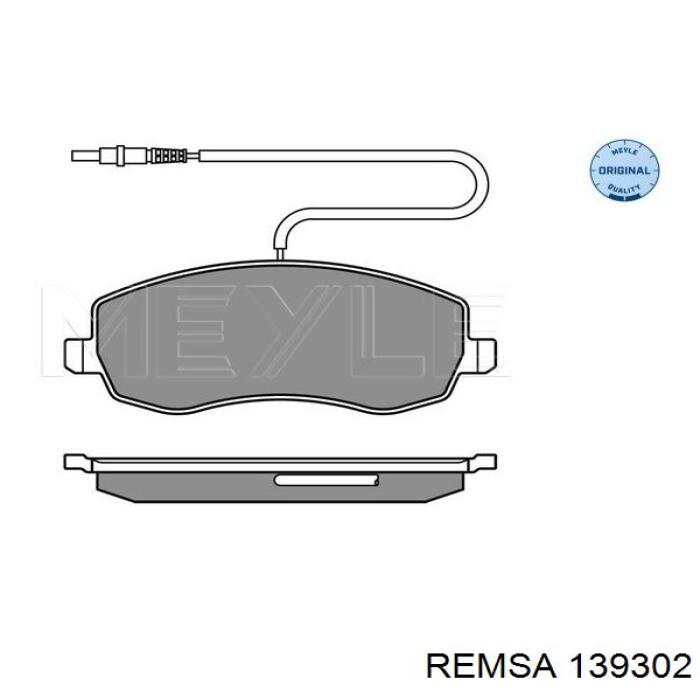 Передние тормозные колодки 139302 Remsa