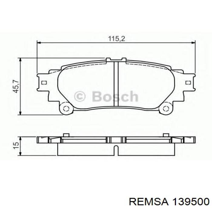 Колодки дисковые  Remsa 139500 цена, от 21.20 USD