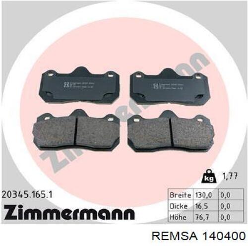Колодки Remsa 140400 цена, от 13.90 USD