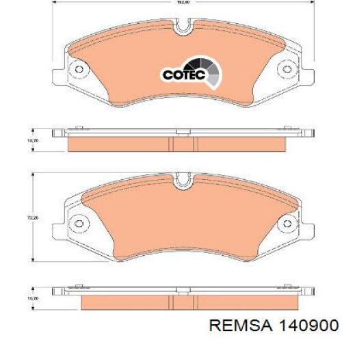 Тормозные колодки Remsa 140900