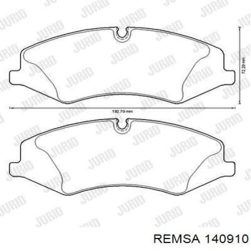 140910 Remsa Колодки передние