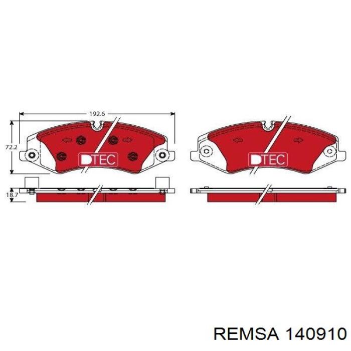 Колодки Remsa 140910 цена, от 36.23 USD