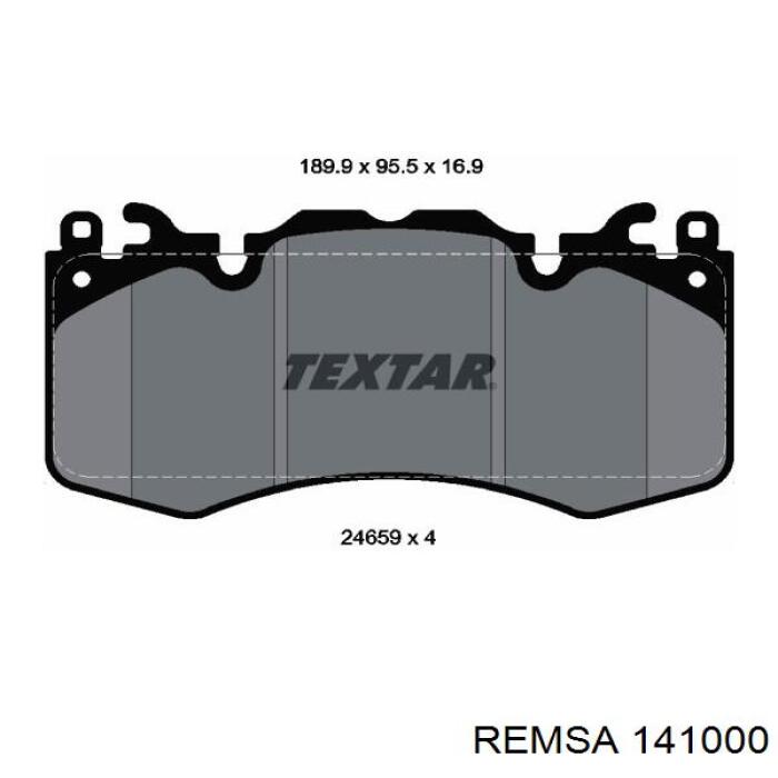 Передние тормозные колодки 141000 Remsa
