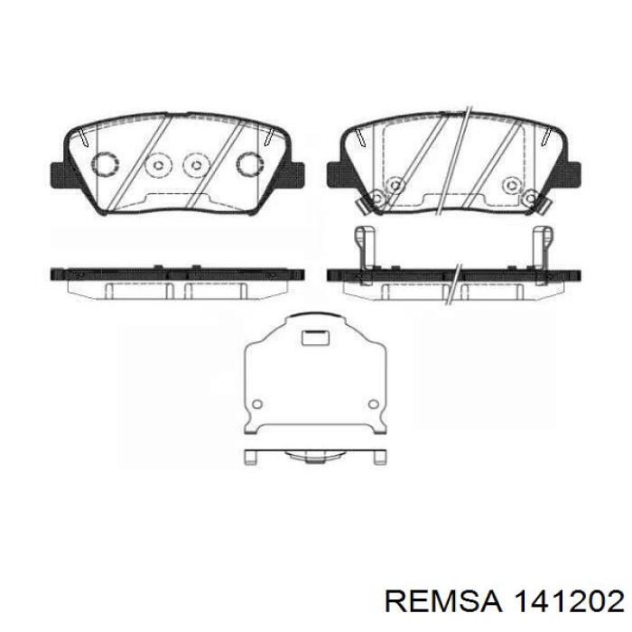 Передние тормозные колодки 141202 Remsa
