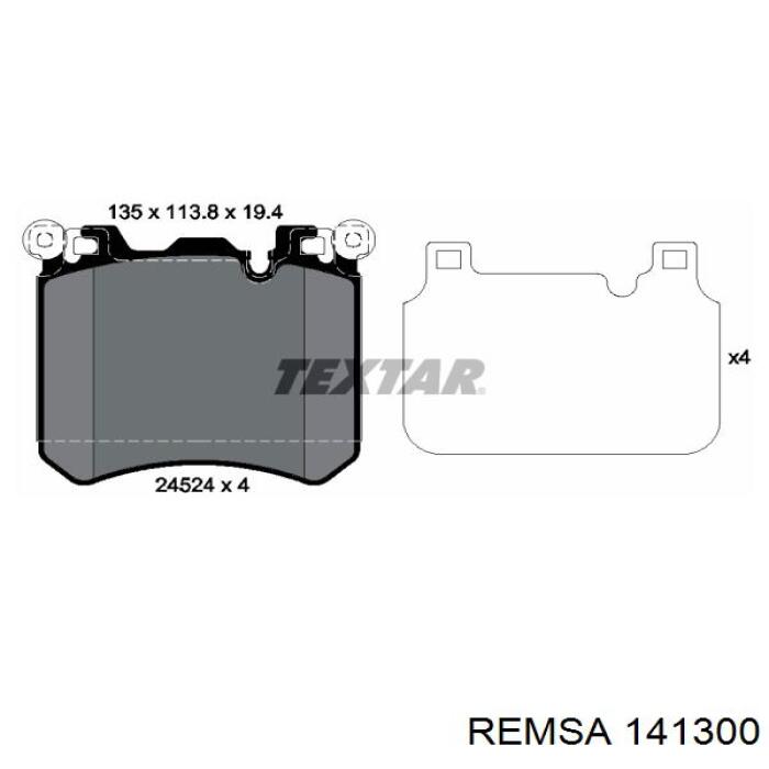 Колодки Remsa 141300 цена, от 37.33 USD
