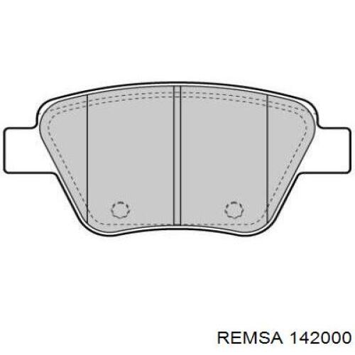 Купить 142000 Remsa Колодки тормозные задние, дисковые