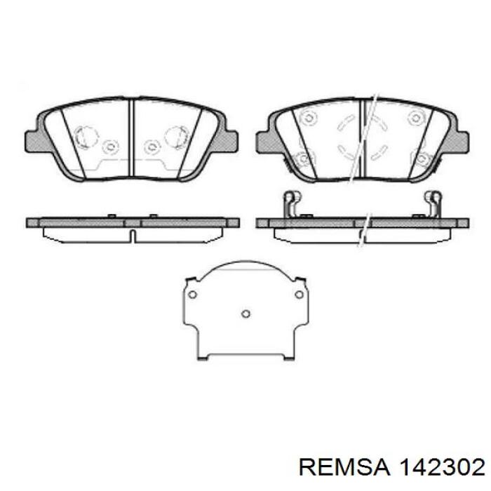 Передние тормозные колодки 142302 Remsa