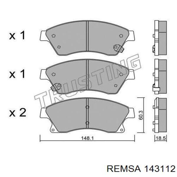 143112 Remsa Колодки передние