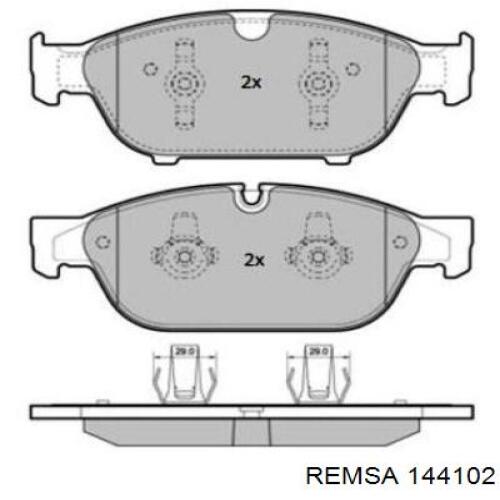 Тормозные колодки Remsa 144102