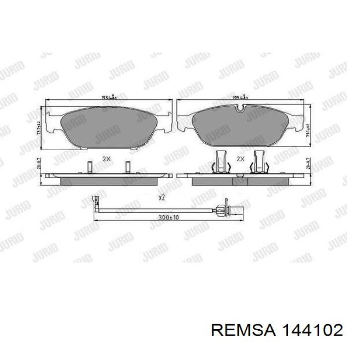Купить 144102 Remsa Колодки тормозные