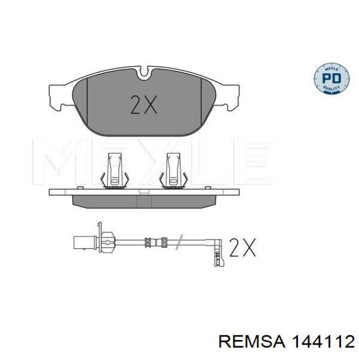 Передние тормозные колодки 144112 Remsa