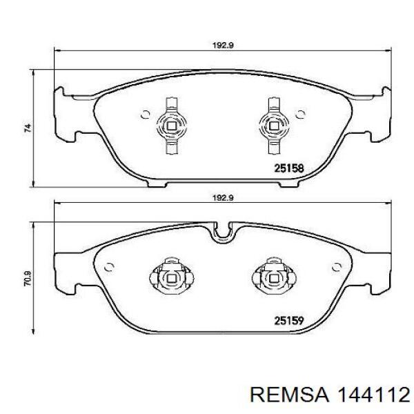 Колодки Remsa 144112 цена, от 41.76 USD