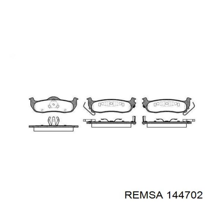 Задние тормозные колодки 144702 Remsa