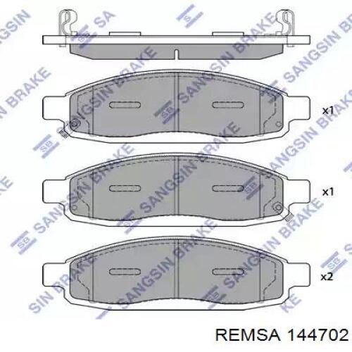 Задние дисковые колодки Remsa 144702
