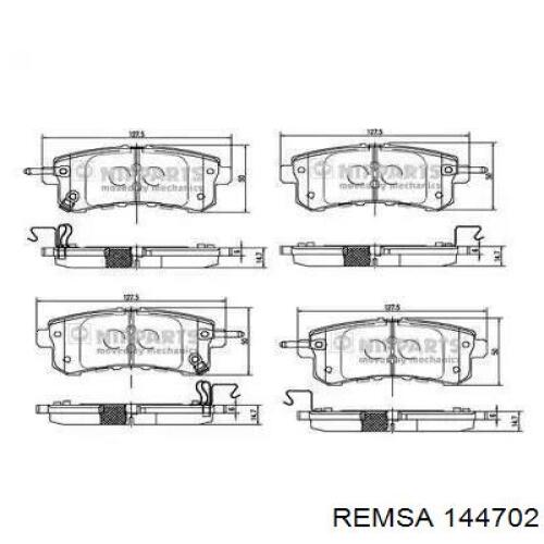144702 Remsa Колодки тормозные дисковые комплект