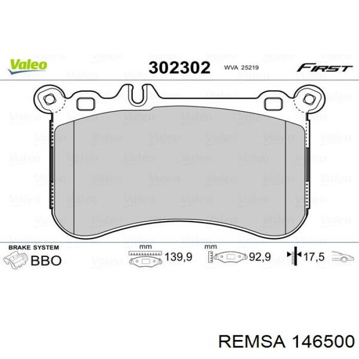 Колодки Remsa 146500 цена, от 35.42 USD