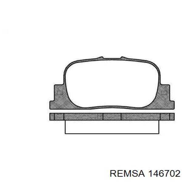 Передние тормозные колодки 146702 Remsa