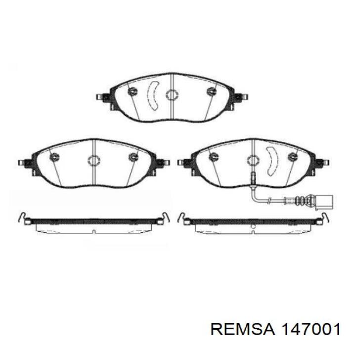 Передние тормозные колодки 147001 Remsa