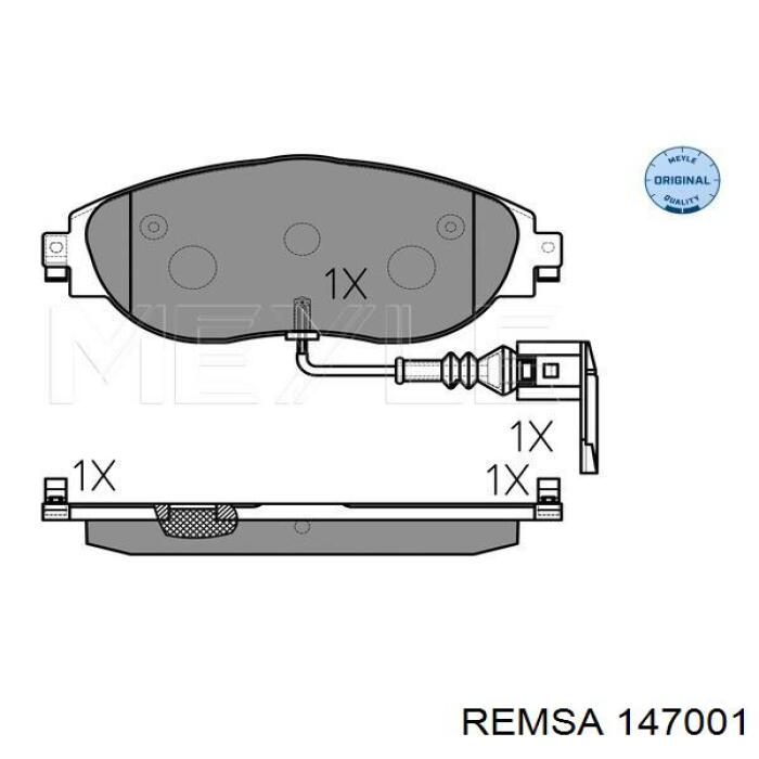 Купить 147001 Remsa Колодки тормозные