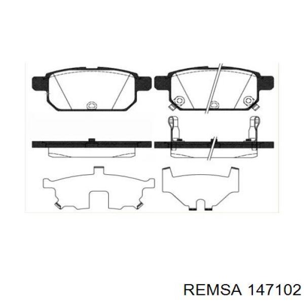Pastillas de freno traseras 147102 Remsa